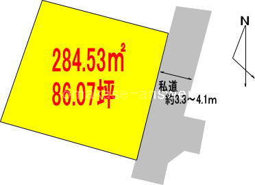 高崎駅東口　土地面積:284.53平米 ( 86.07坪 )　